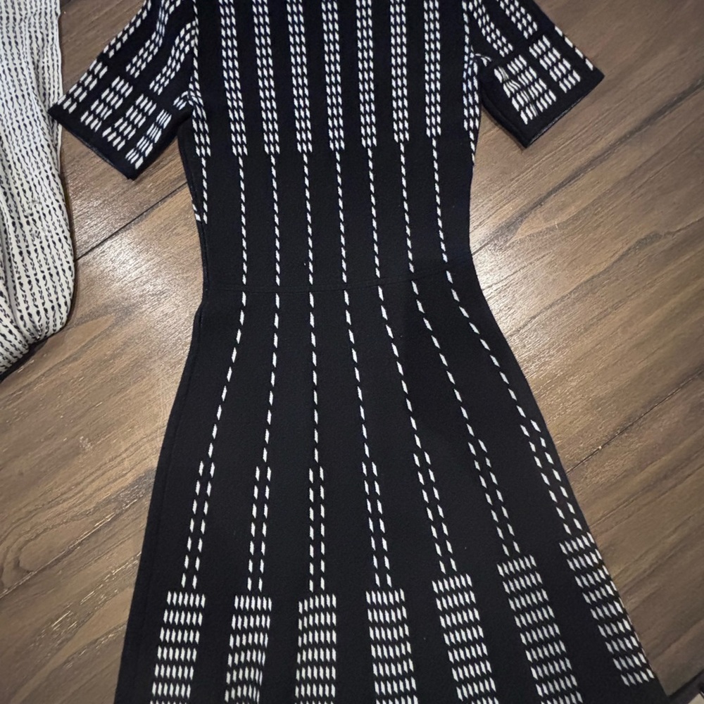 Black and White Patterned Dress